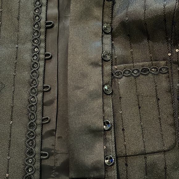 Black sequined Jacket and shell combo - Picture 4 of 5